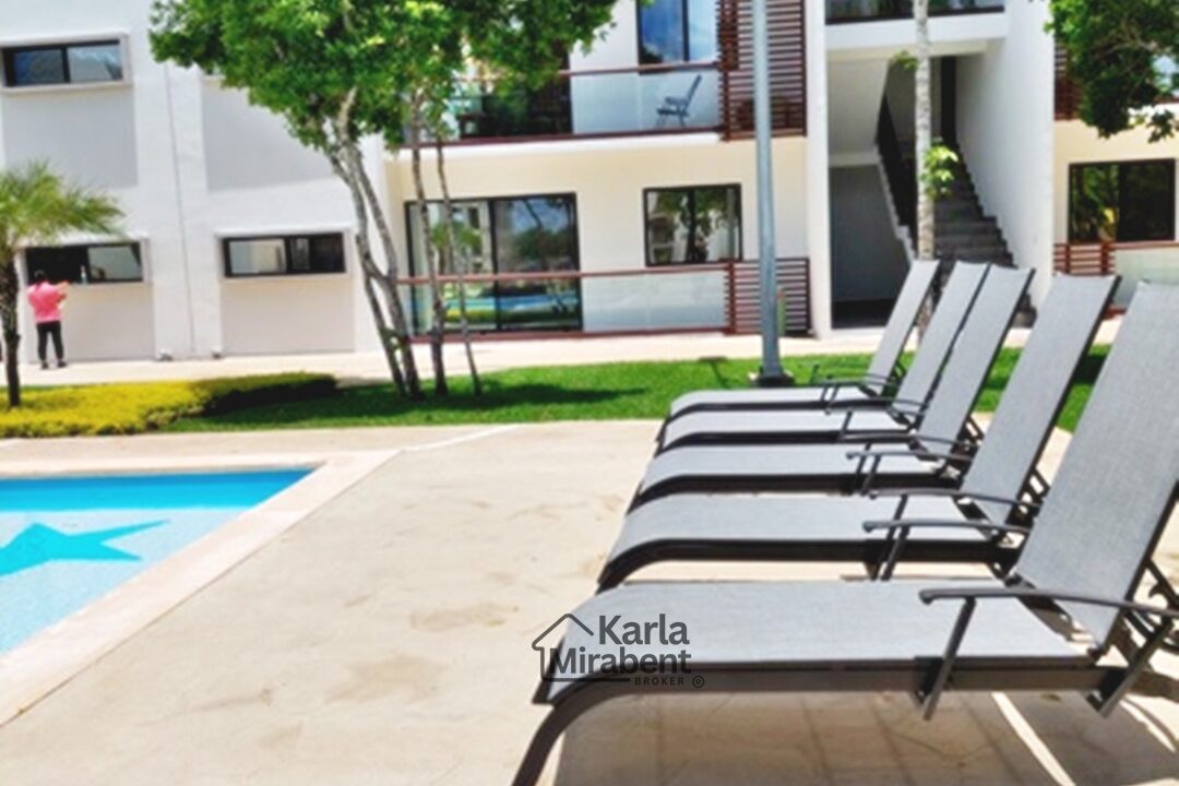 Departamento en Lirios Residencial Cancun Renta alberca apartment rent (10)